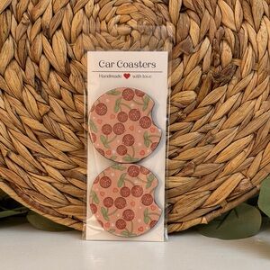 🆕 Valentines Disco Cherry Car Coasters